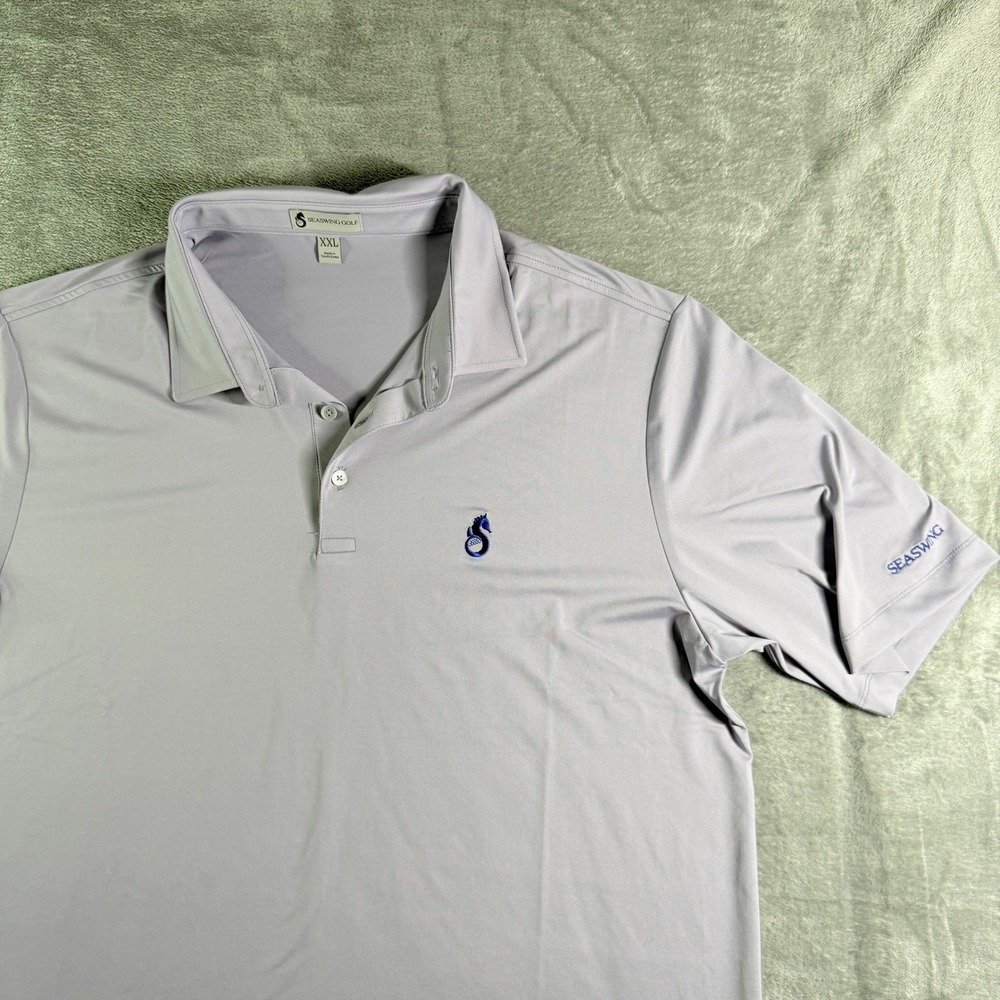 Seaswing Golf Polo Shirt Lavender Purple XX Large Mens Short Sleeve Logo